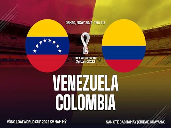 Soi kèo Châu Á Venezuela vs Colombia, 6h30 ngày 30/3