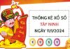 Thống kê xổ số Tây Ninh ngày 11/1/2024 thứ 5 hôm nay