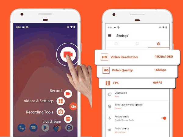 Quay màn hình với az screen recorder