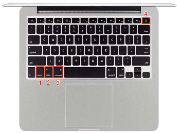 Sử dụng tổ hợp phím Ctrl + Command + Eject/Power