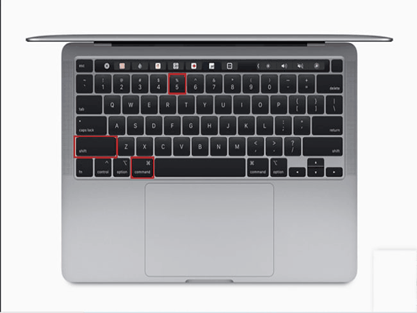 Nhấn tổ hợp phím Shift + Command + 5