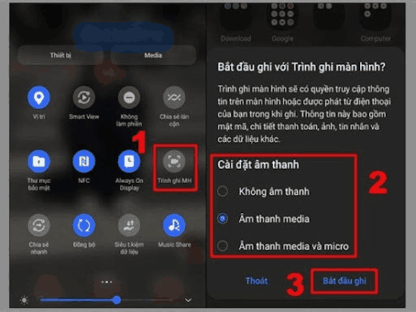 Cách quay màn hình điện thoại Samsung với âm thanh