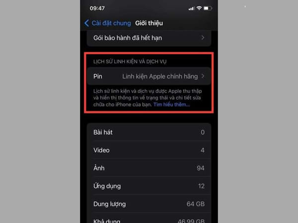 Kiểm tra tình trạng linh kiện