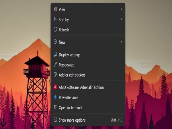 Sử dụng công cụ "display settings"