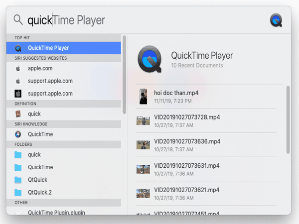 Cách quay màn hình máy tính MacBook với Quicktime Player