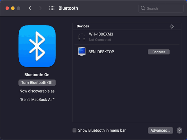 Thêm loa Bluetooth vào Mac