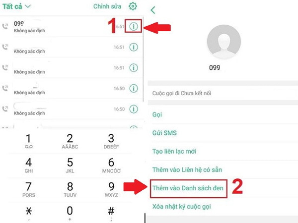 Cách chặn cuộc gọi từ nhật ký cuộc gọi